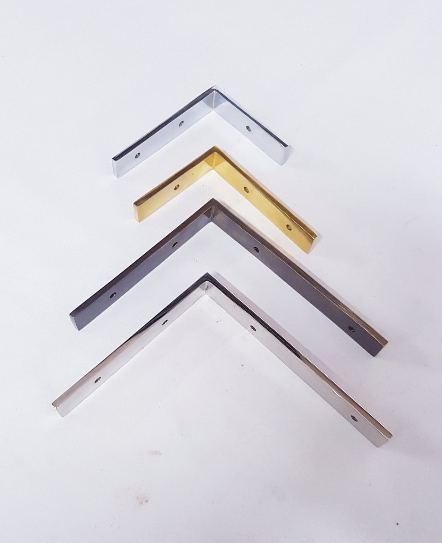 Solid Brass L Shape Shelf Brackets Wall Mounted Shelve Brackets