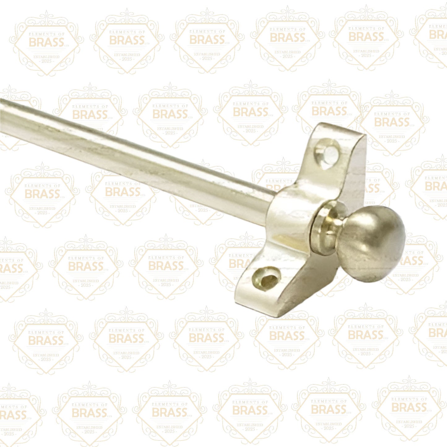 13 x Satin Brass 3/8" x 28" Stair Rods With Knob Finial