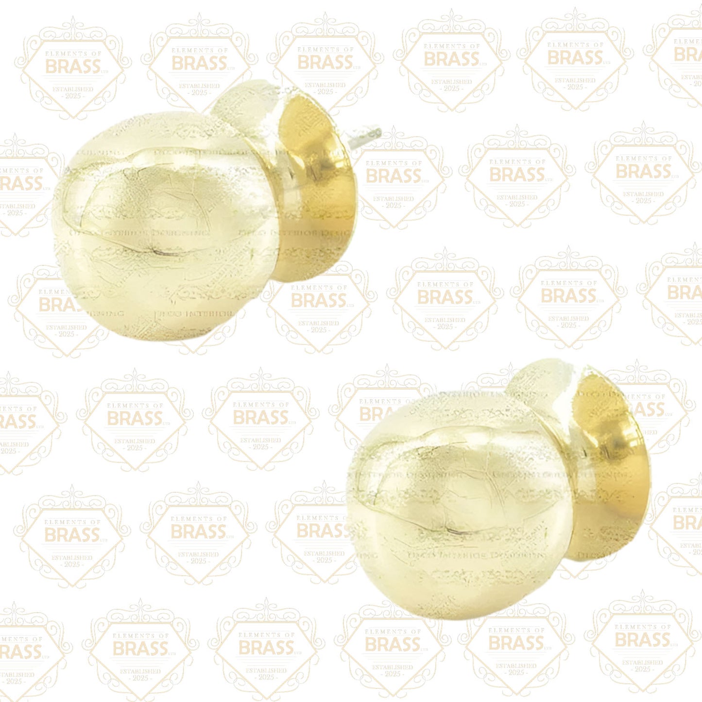 Polished Brass Pole Set, Curtain Rod With Round Tail Brackets (38mm)