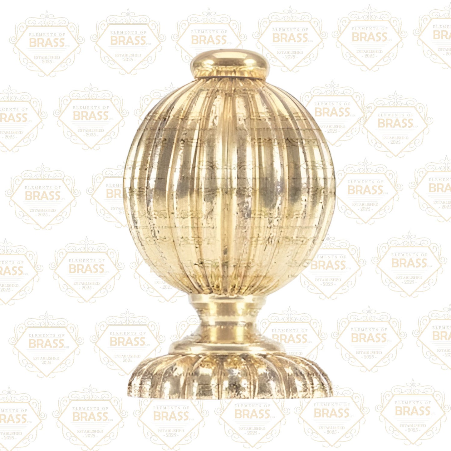 Brass Pumpkin Finials With Designer Back Plate All Finishes