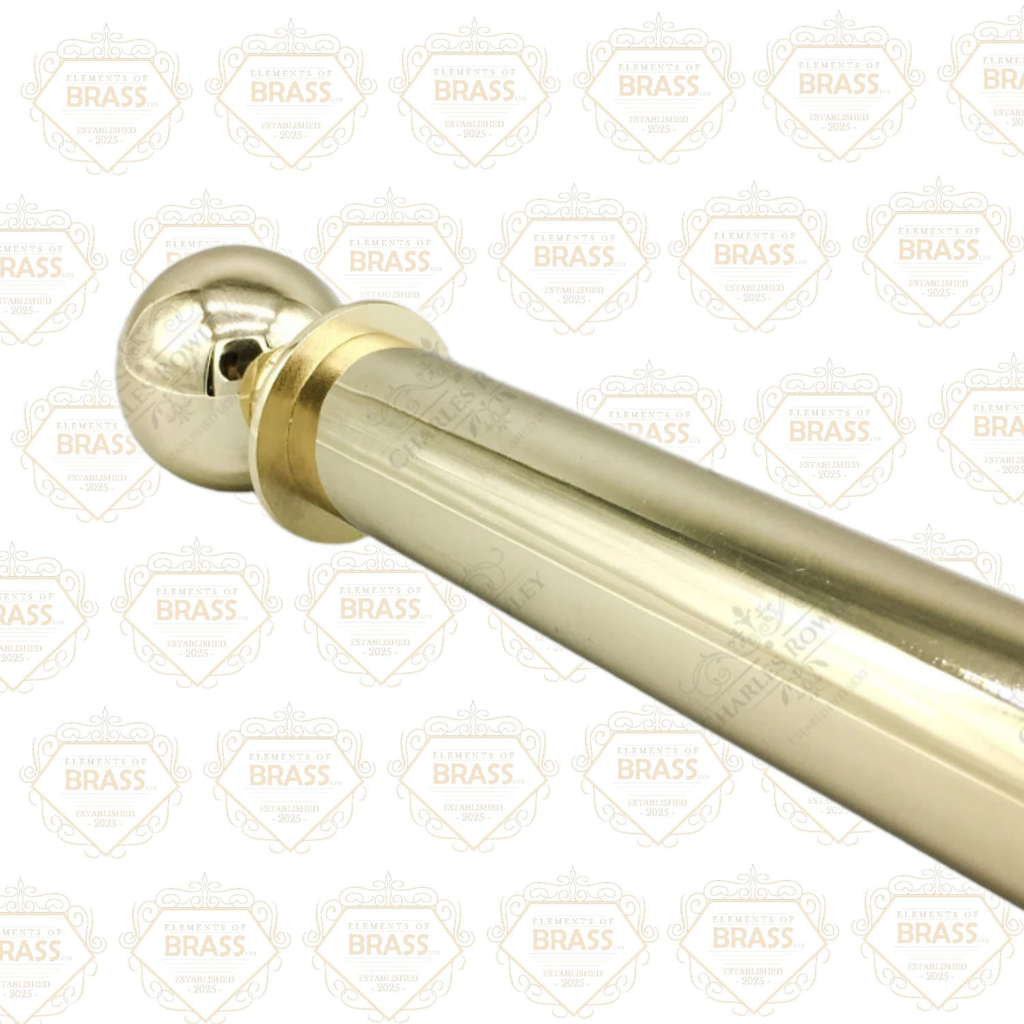 Stainless Steel Pole Set Solid And Strong Brass Plated Pole Set Curtain Pole (50mm)