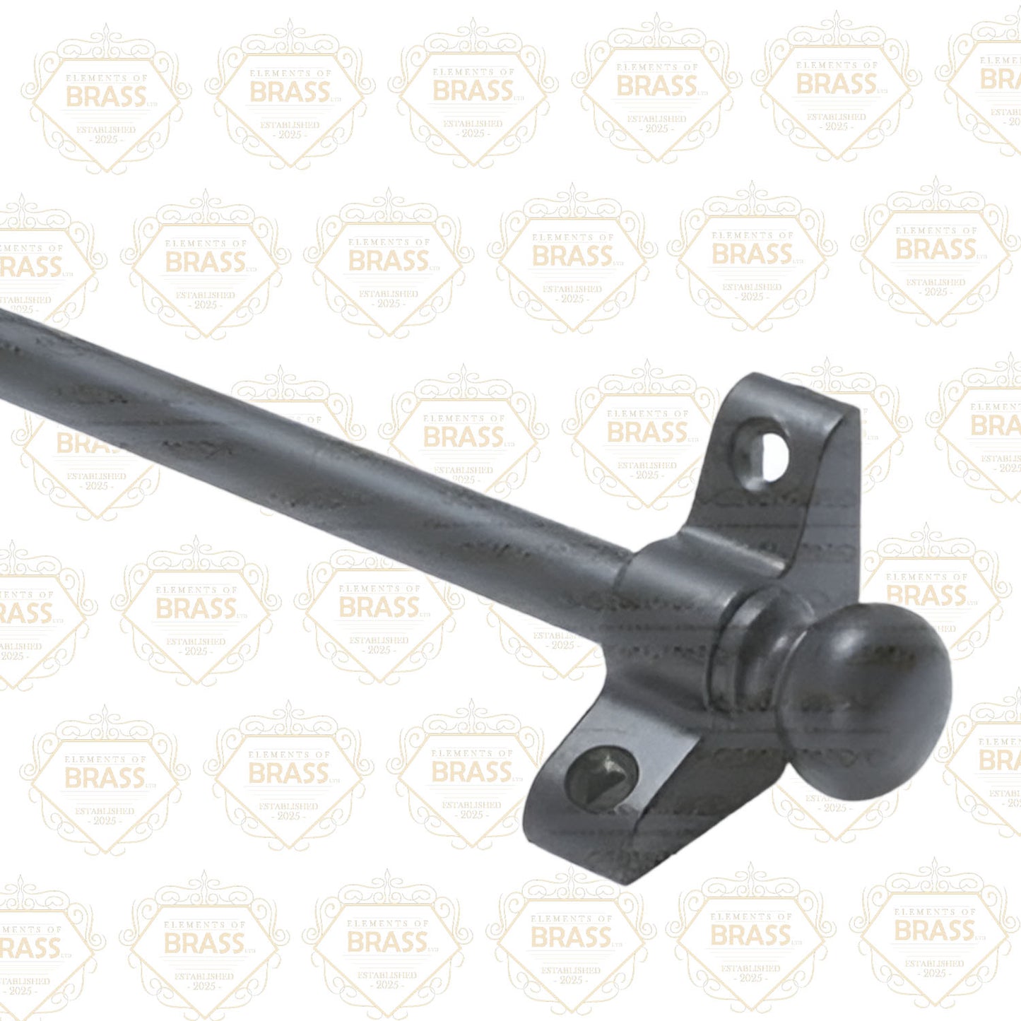 1 x Wrought Iron 3/8" x 28" Stair Rod With Ball Finial