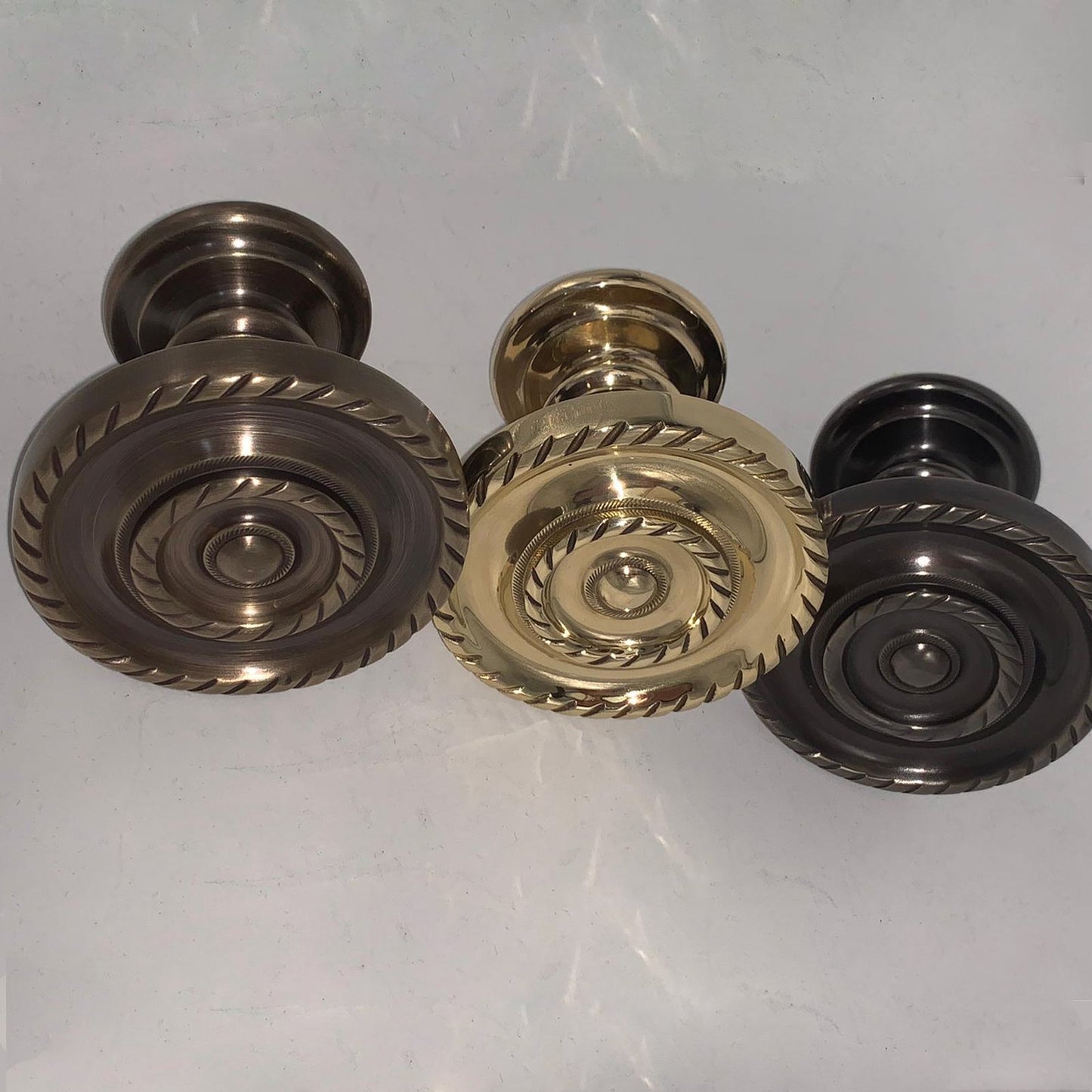 Solid Brass Georgian Holdbacks, Curtain Fabric Holdback