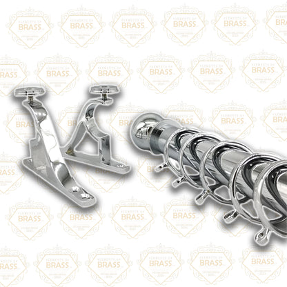 Brass Pole Set (50mm Diameter), Strong Curtain Pole Set