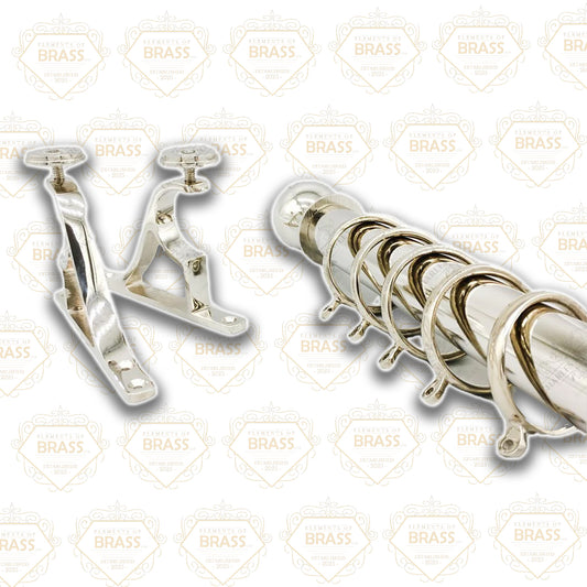 Brass Pole Set (76mm Diameter), Strong Curtain Pole Set