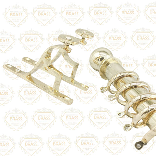 Stainless Steel Pole Set Solid And Strong Brass Plated Pole Set Curtain Pole (32mm)