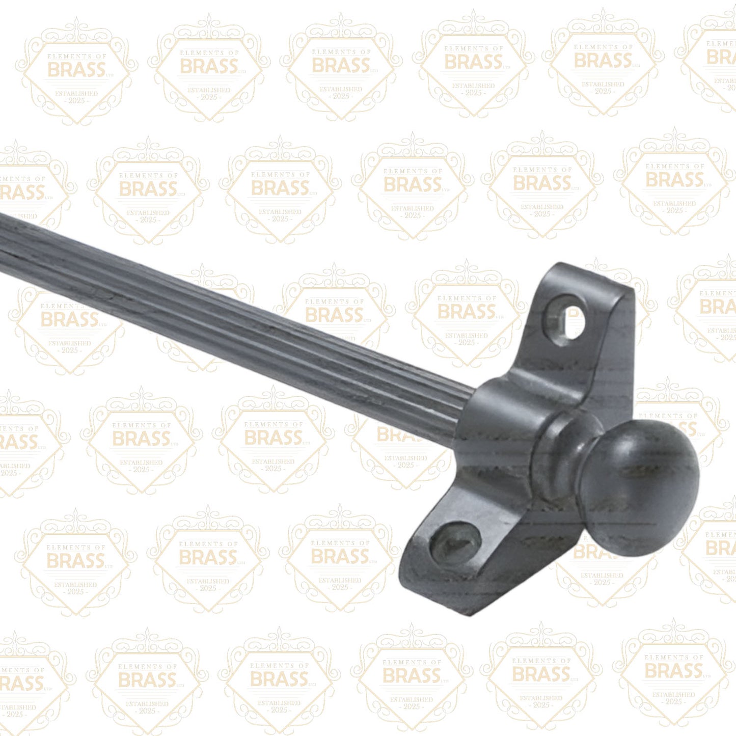 1 x Norfolk Reed Wrought Iron 3/8" x 28" Stair Rod With Knob Finial