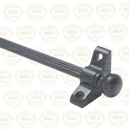 1 x Norfolk Reed Wrought Iron 3/8" x 28" Stair Rod With Ball Finial