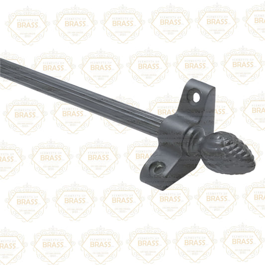 1 x Norfolk Reed Wrought Iron 3/8" x 28" Stair Rod With Pineapple Finial