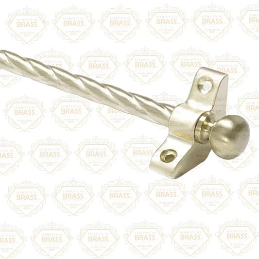 13 x Rope Twist Satin Brass 3/8" x 28" Stair Rods With Ball Finial