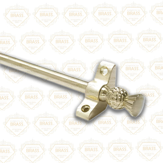 1 x Satin Brass 3/8" x 28" Stair Rod With Thistle Finial