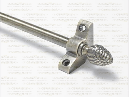 1 x Antique Brass 3/8" x 28" Stair Rod With Pineapple Finial