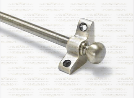1 x Antique Brass 3/8" x 28" Stair Rod With Knob Finial