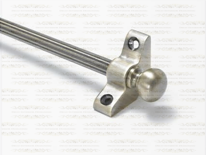 1 x Nortfolk Reed Antique Brass 3/8" x 28" Stair Rod With Knob Finial