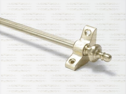 1 x Norfolk Reed Satin Brass 3/8" x 28" Stair Rod With Urn Finial