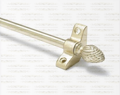 1 x Satin Brass 3/8" x 28" Stair Rod With Pineapple Finial