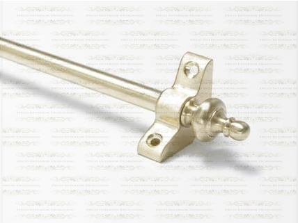 1 x Satin Brass 3/8" x 28" Stair Rod With Urn Finial