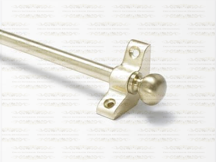 1 x  Satin Brass 3/8" x 28" Stair Rod With Ball Finial