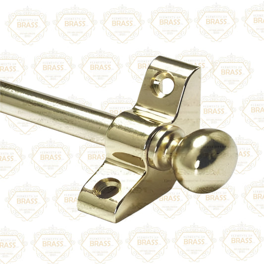 13 x Polished Brass Knob Stair Rods 3/8" x 28.5" Long With Brackets And Finials
