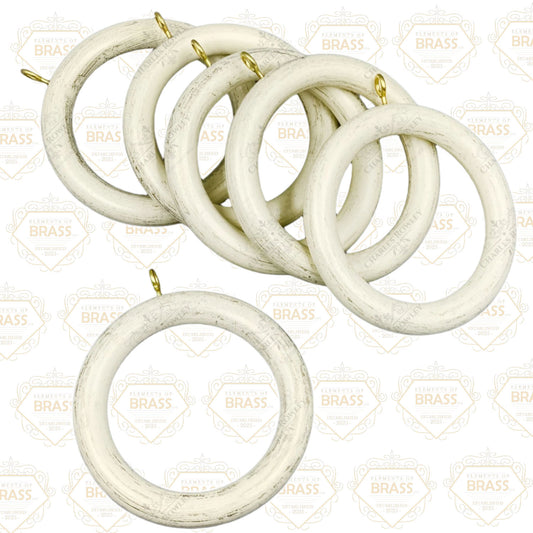Pack Of 8 Wooden Rings Strong Curtain Rings (65mm)