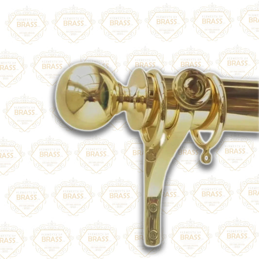 Solid Brass Pole Set - 1 meter long All Diameters Availabe