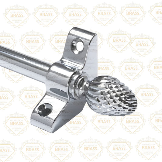 13 x Polished Chrome 3/8" x 28" Stair Rods With Pineapple Finials