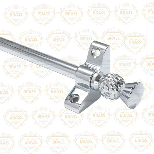 13 x Polished Chrome 3/8" x 28" Stair Rods With Thistle Finials