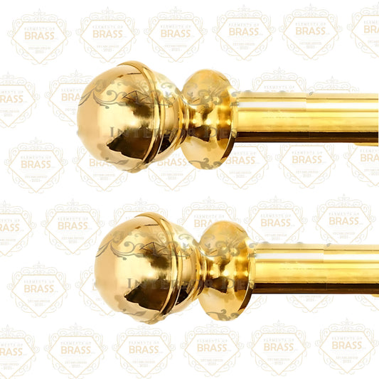 Ball Finial Single Rib, Solid Brass Ball Finial