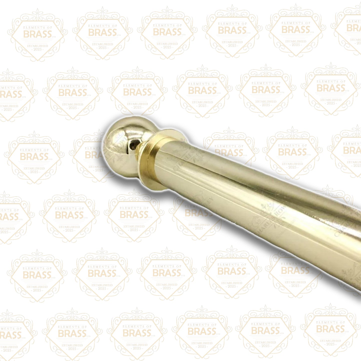 Brass Pole Set (50mm Diameter), Strong Curtain Pole Set