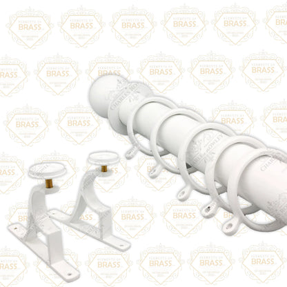 Stainless Steel Pole Set Solid And Strong Brass Plated Pole Set Curtain Pole (50mm)