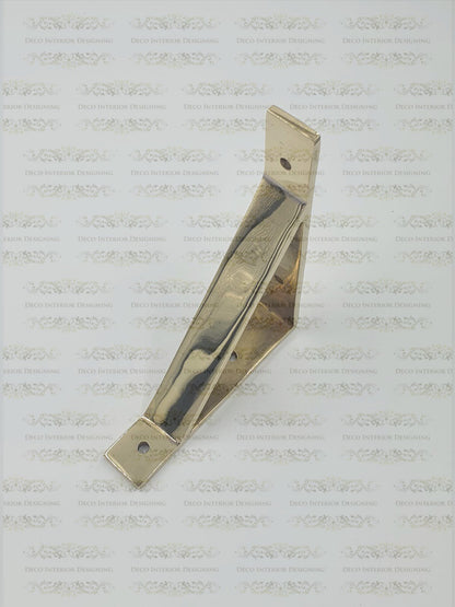 Brass Shelf Bracket Wall Mounted Shelve Brackets, Solid Bracket