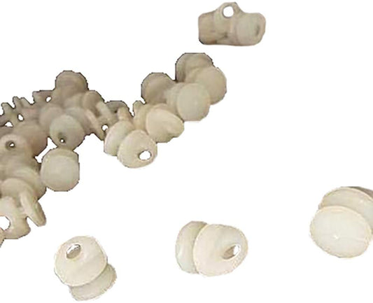 Pack Of 100 Nylon Gliders-2608, For Cording Tracks And Curtain Tracks (White-Nylon)