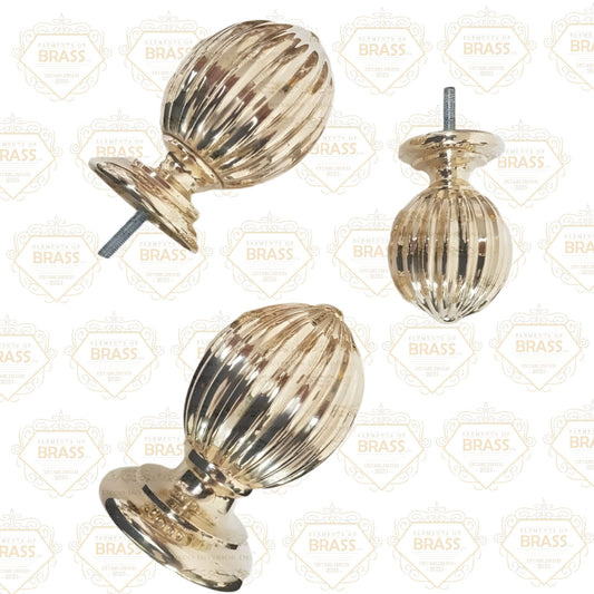 “1998” Pumpkin Brass Finials, Strong And Durable Pumpkin Finials