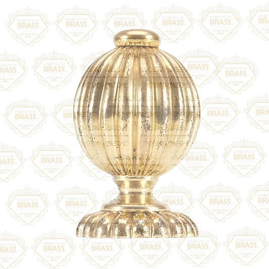 Brass Pumpkin Finials With Designer Back Plate All Finishes