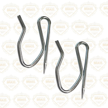 Curtain Pin Hooks, Solid Nickel Plated Wire Unique Style