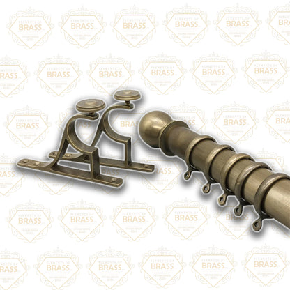 Brass Pole Set (50mm Diameter), Strong Curtain Pole Set