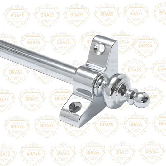 13 x Polished Chrome 3/8" x 28" Stair Rods With Urn Finials