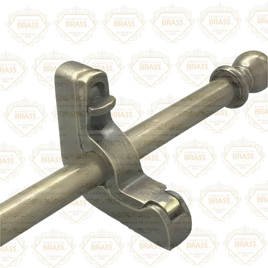 13 x Stair Rods 3/8" x 29" Antique Brass With Hinged Brackets