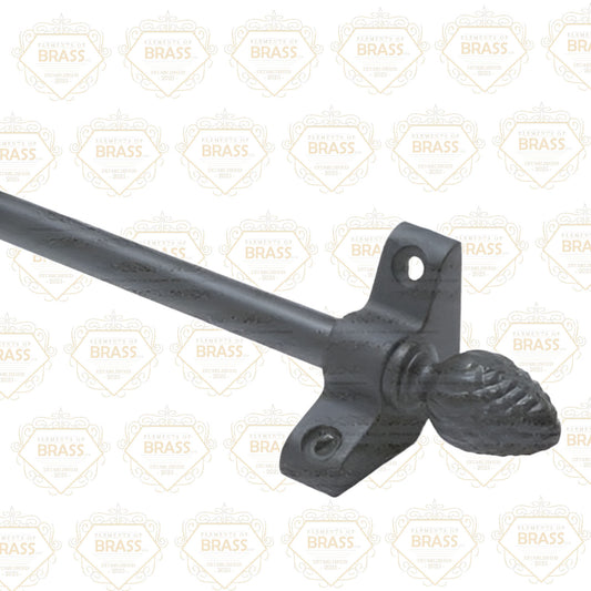 1 x Wrought Iron 3/8" x 28" Stair Rod With Pineapple Finial