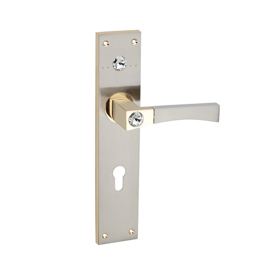 Mamba Crystal Door Handle, Brass Strong Door Handle