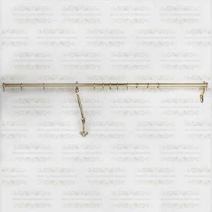 Brass Rising Portiere Rod Various Finishes With Rings