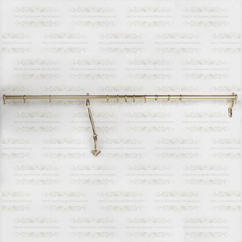 Brass Rising Portiere Rod Various Finishes With Rings