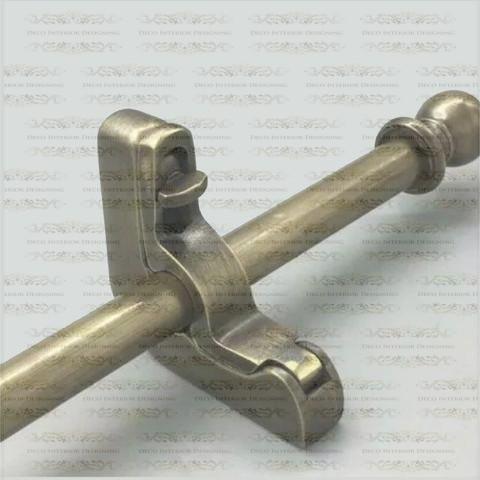 1 x Stair Rod 3/8" x 29" Antique Brass With Hinged Brackets