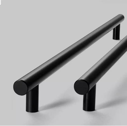 Kitchen Door Handles Gloss Black, Solid Brass Metal Door Handles