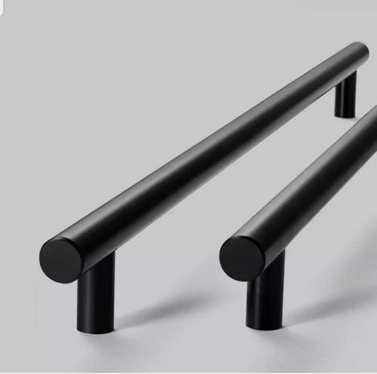 Kitchen Door Handles Gloss Black, Solid Brass Metal Door Handles