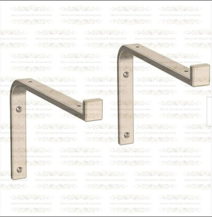 Brass Shelf Brackets  Complete With Screws, Strong Shelf Brackets