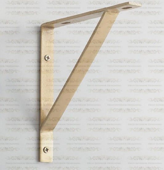 Brass Shelf Bracket Wall Mounted Shelve Brackets, Solid Bracket