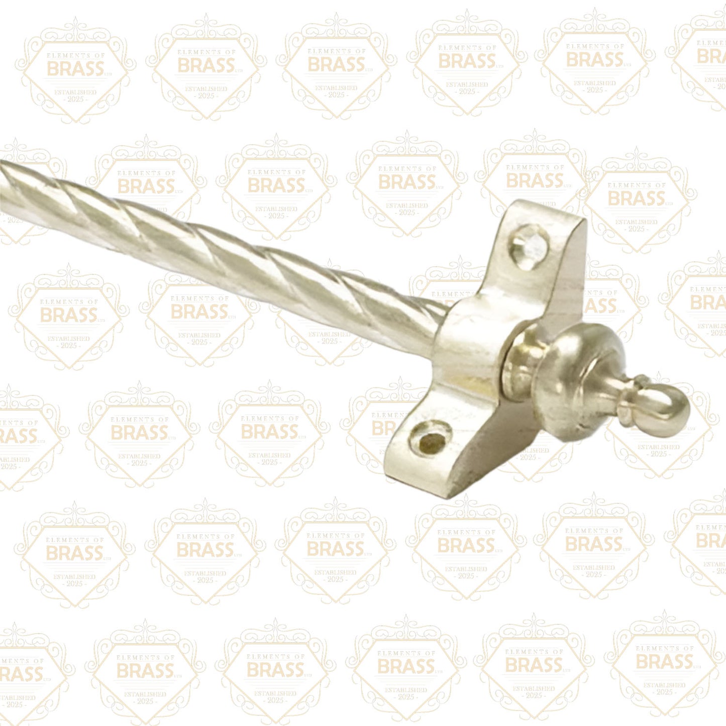 13 x Rope Twist Satin Brass 3/8" x 28" Stair Rods With Urn Finial