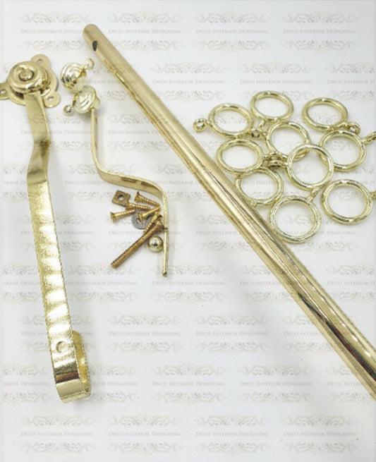 Portiere Rod Brass Plated Finish 1070mm long