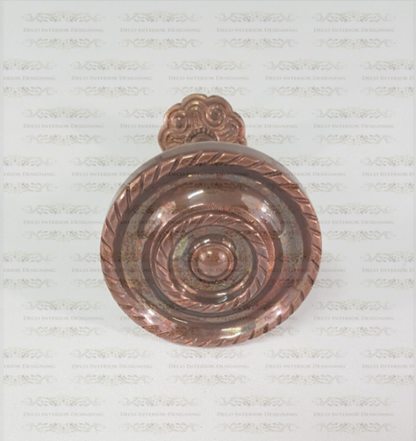Brass Holdbacks Antique Copper, Rope Design Curtain Fabric Holdback (85mm)